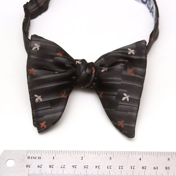 Black Big Butterfly Bow tie S508 - Picture 10 of 12